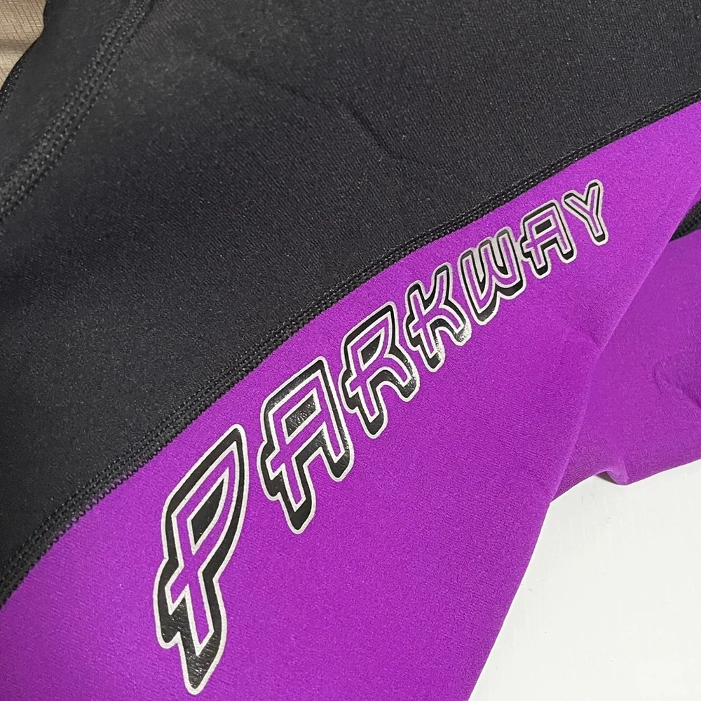 Purple and Black scuba suit Swimwear with Full-Length Design